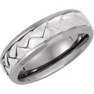 Picture of TITANIUM_STER 7mm Polished Sterling Silver Weave Band With Ster Inlay