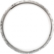 14K White Gold Hand Engraved Band