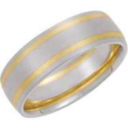 Picture of 14K White Yellow Gold Two Tone Design Band