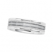14K White Gold Design Duo Band