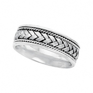 Picture of 14K White Gold Bridal Hand Woven Band