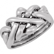 Picture of 14K White Gold Gents Puzzle Ring
