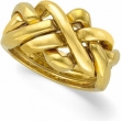 14K Yellow Gold Ladies Puzzle Ring