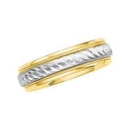 Picture of 14K Yellow White Gold Two Tone Design Band