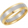 14K White Yellow Gold Two Tone Comfort Fit Band