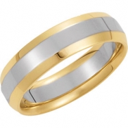 Picture of 14K White Yellow Gold Two Tone Comfort Fit Band