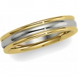 14K White Yellow Gold Two Tone Design Band