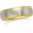 14K Yellow White Gold Two Tone Design Band