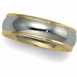 14K White Yellow Gold Two Tone Comfort Fit Band