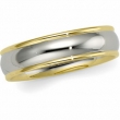 14K White Yellow Gold Two Tone Comfort Fit Band
