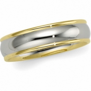 Picture of 14K White Yellow Gold Two Tone Comfort Fit Band