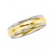 14K Yellow White Gold Two Tone Design Band
