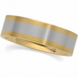 14K White Yellow Gold Two Tone Design Band