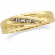 Picture of 14K Yellow Gold Gents Diamond Wedding Band