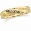 14K Yellow Gold Gents Diamond Wedding Band