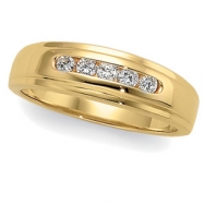 Picture of 14K Yellow Gold Gents Diamond Wedding Band