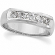 14K White Gold Gents Diamond Ring