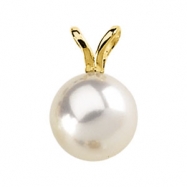 Picture of 14K White Gold Akoya Cultured Pearl Pendant