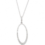 Picture of 14K White Gold 18.00 Inch Diamond Necklace