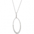 14K White Gold 18.00 Inch Diamond Necklace