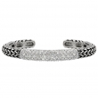 Sterling Silver Tribal CZ Cuff