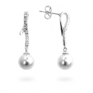 Picture of Pearl Cubic  Zirconia Dangle Earrings