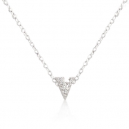 Picture of Micro-Pave Initial V Pendant