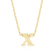 Golden Initial X Pendant