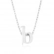 Silvertone Initial B Pendant