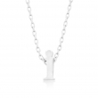 Silvertone Initial I Pendant