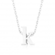 Silvertone Initial K Pendant