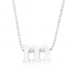 Silvertone Initial M Pendant