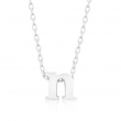 Silvertone Initial N Pendant