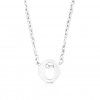 Silvertone Initial O Pendant