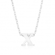Picture of Silvertone Initial X Pendant