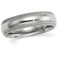 Picture of 18kt White 06.00 mm Comfort Fit Double Milgrain Band