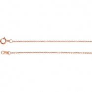 Picture of 14kt Rose 20.00 INCH Polished SOLID CABLE CHAIN