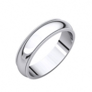 Picture of 14kt X1 White 05.00 mm Comfort Fit Milgrain Band