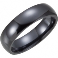 Picture of BLACK TITANIUM 08.50 06.00 mm POLISHED DOMED BAND