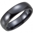 BLACK TITANIUM 05.50 06.00 mm POLISHED DOMED BAND