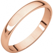Picture of 10kt Rose 03.00 mm Light Half Round Band