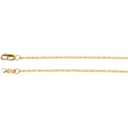 Picture of 14kt Rose 20 INCH Polished LASERED TITAN ROPE CHAIN