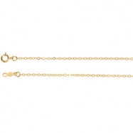 Picture of 14kt White 16 INCH Polished LASERED TITAN GOLD CABLE CHAIN