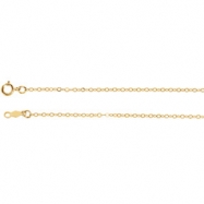Picture of 14kt White 16 INCH Polished LASERED TITAN GOLD CABLE CHAIN