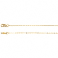 Picture of 14kt White 24 INCH Polished LASERED TITAN GOLD CABLE CHAIN