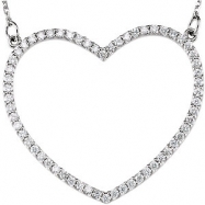 Picture of 14kt Rose Diamond 25.00X28.20 mm 1/2 CTW Diamond Heart Necklace