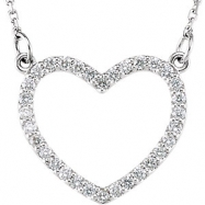 Picture of 14kt White Diamond 14.45X16.55 mm 1/4 CTW Diamond Heart Necklace