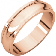 Picture of 14kt Rose 05.00 mm Half Round Edge Band