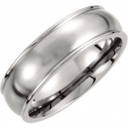 Picture of BLACK TITANIUM SIZE 12.50 07.50 MM POLISHED GROOVED BAND