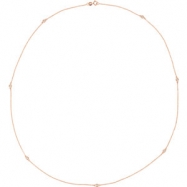 Picture of 14kt Rose Complete with Stone Diamond 1/3 CTW 24.00 Inch 1/3 CTW Diamond Necklace